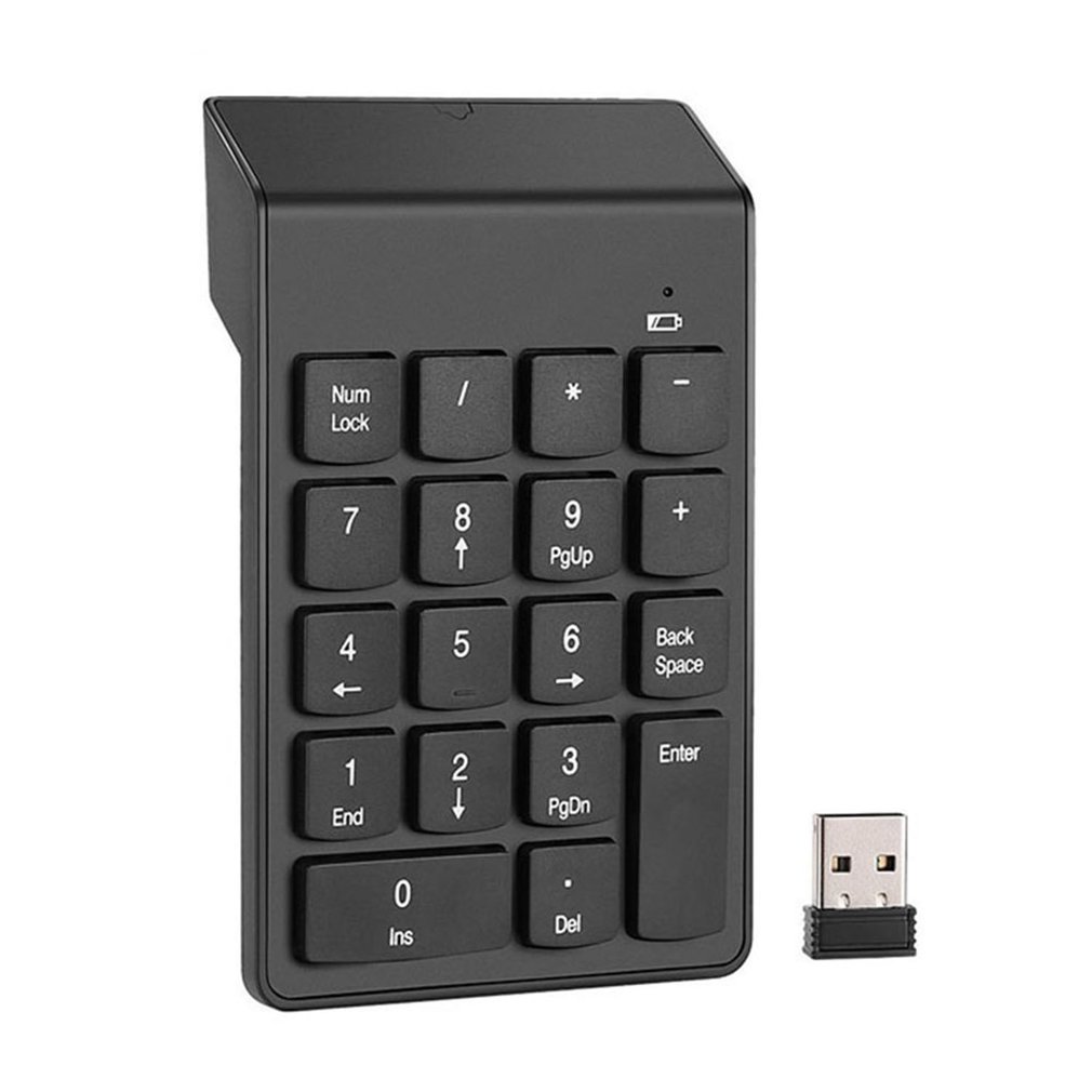 Laptop Accessories Uk - 18 klawiszy Bezprzewodowa klawiatura 2.4G Mini