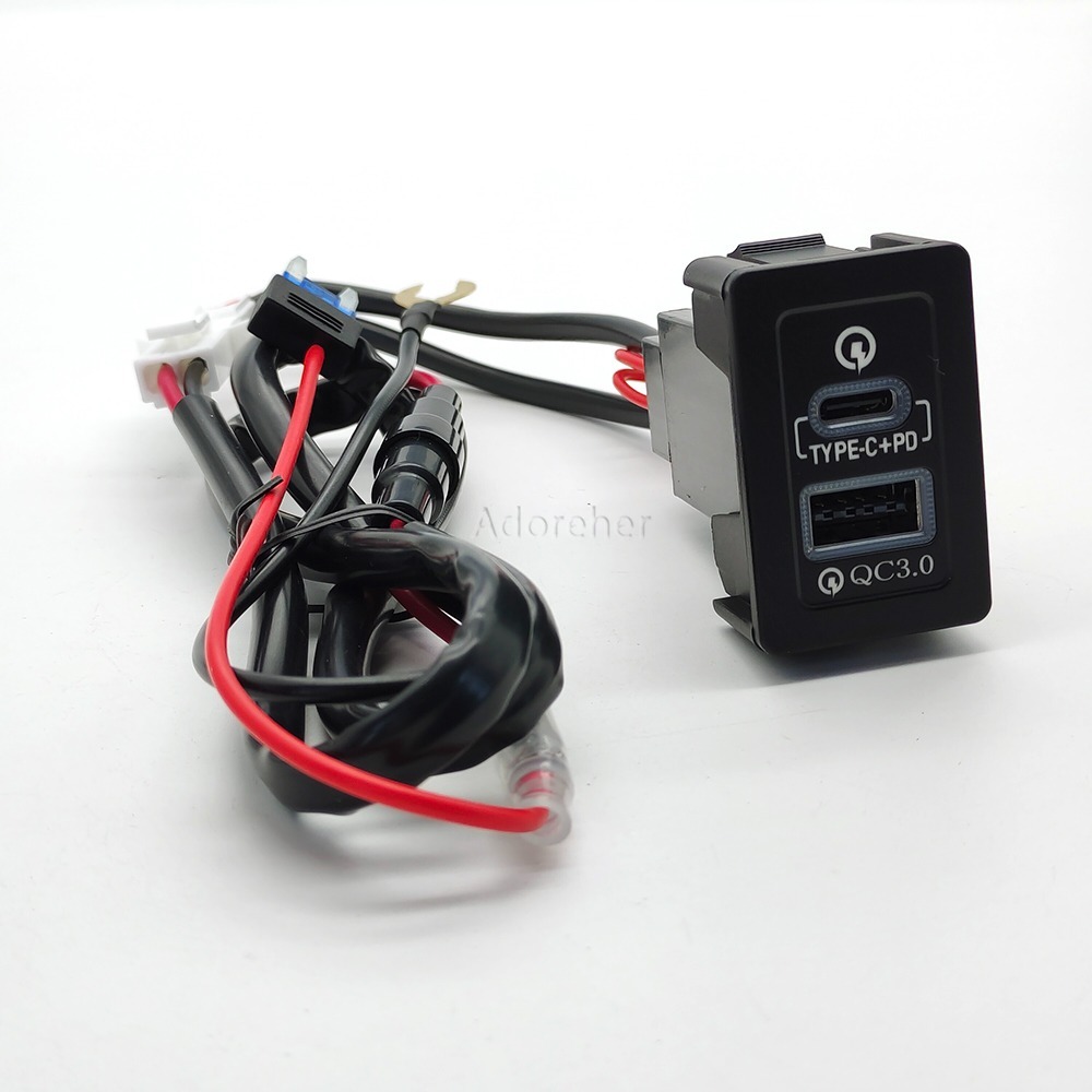 Usb C Power Adapter - Szybka ładowarka samochodowa TYPE-C PD QC3.0