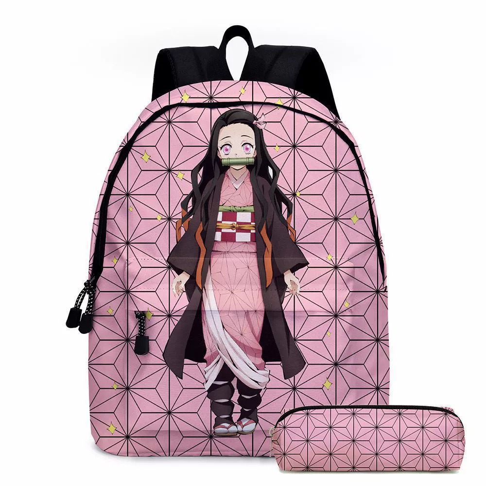 Laptop Accessories For Girls - Anime Demon Slayer Plecak Piórnik 2-częściowy