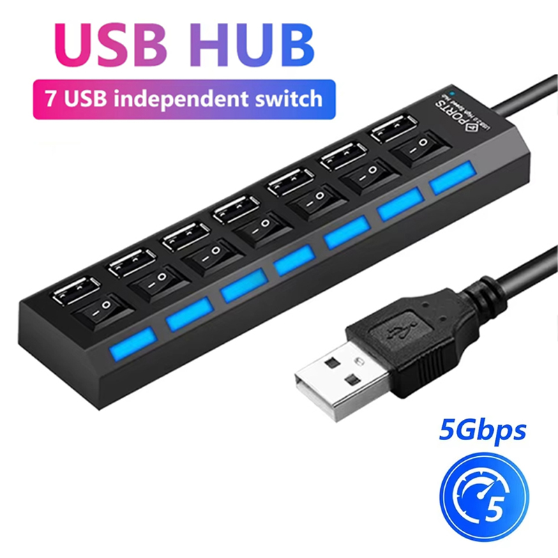Laptop Accessories Wholesale - Rozdzielacz USB 2.0 z 7 portami