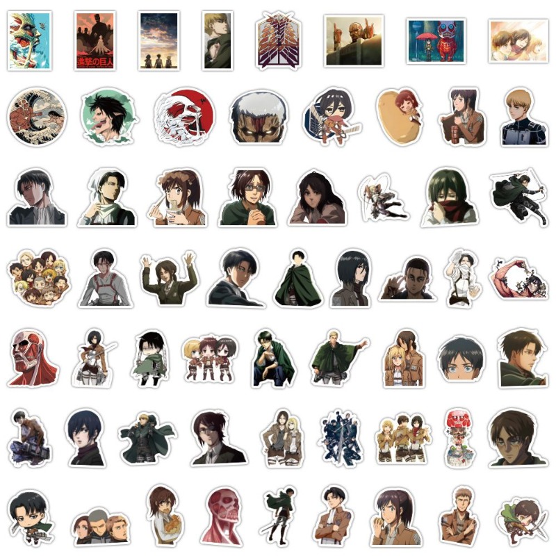 60 szt. Naklejek Anime Atak Ty – Laptop Accessories Wholesale recenzja i cena
